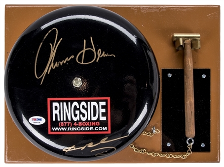 Sugar Ray Leonard and Thomas Hearn Dual Signed Boxing Ring Bell (PSA/DNA)